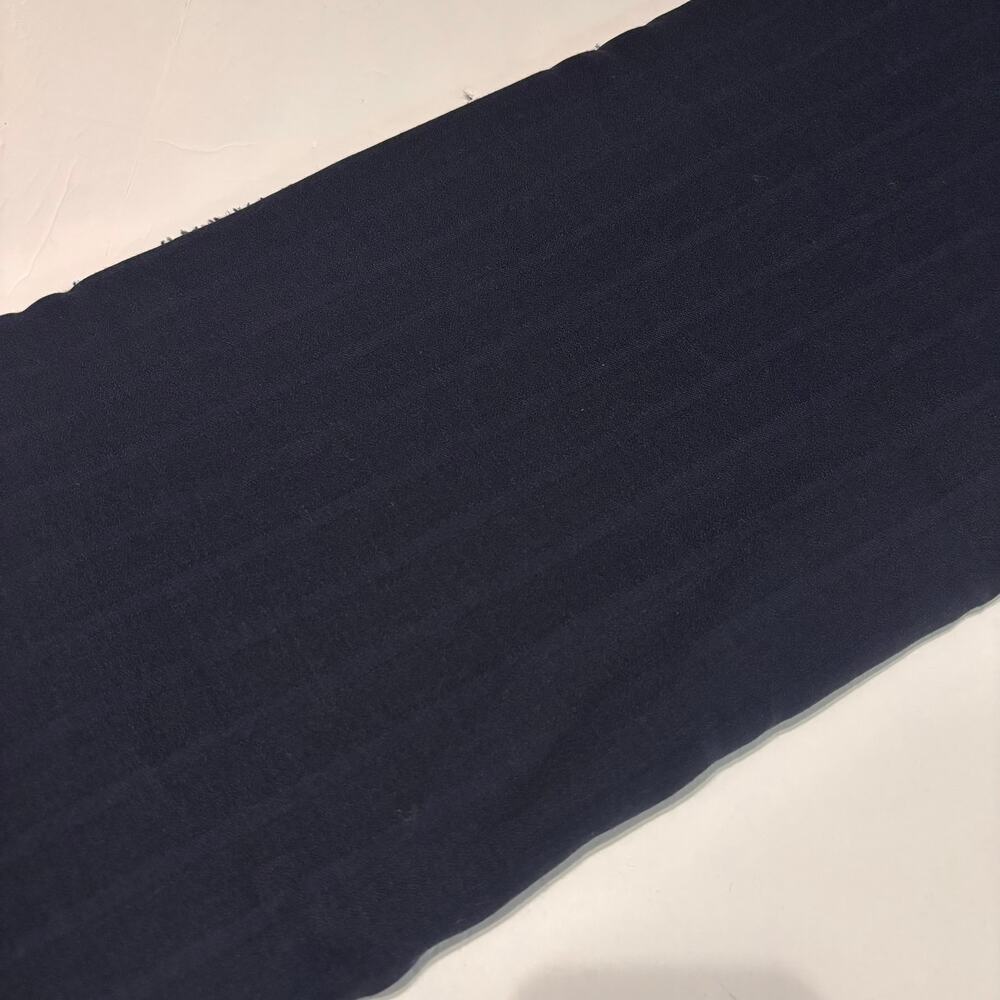 Navy Wool Crepe Fabric Striped 2.5 Yards 60 Wide Suiting Sewing
